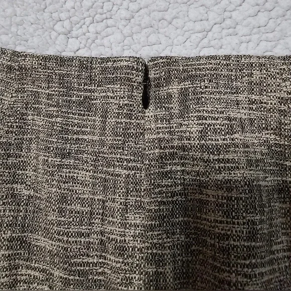 ✨️4/$20. Anne Taylor LOFT Nwot Petite A Line Skirt Lined Tweed Beige Black Women - Picture 7 of 13